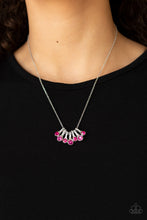 Load image into Gallery viewer, Paparazzi Slide Into Shimmer - Pink Rhinestones - Silver Necklace &amp; Earrings - $5 Jewelry With Ashley Swint