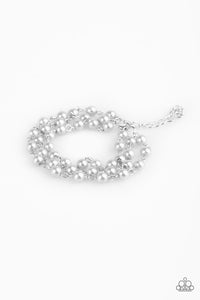 Paparazzi Stage Name - Silver Pearls - Bracelet - $5 Jewelry With Ashley Swint
