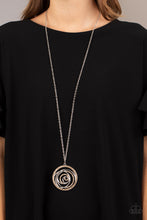 Load image into Gallery viewer, Paparazzi Subliminal Sparkle - Brown - Glittery Topaz Rhinestones - Necklace &amp; Earrings - $5 Jewelry with Ashley Swint