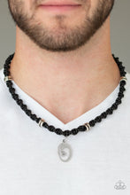 Load image into Gallery viewer, Paparazzi Surfer Spiral - Silver - Black Braided Cord - Necklace - $5 Jewelry with Ashley Swint