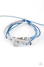 Load image into Gallery viewer, Paparazzi Take A SPACEWALK - Blue - Corded Leather Sliding Knot Bracelet - $5 Jewelry With Ashley Swint