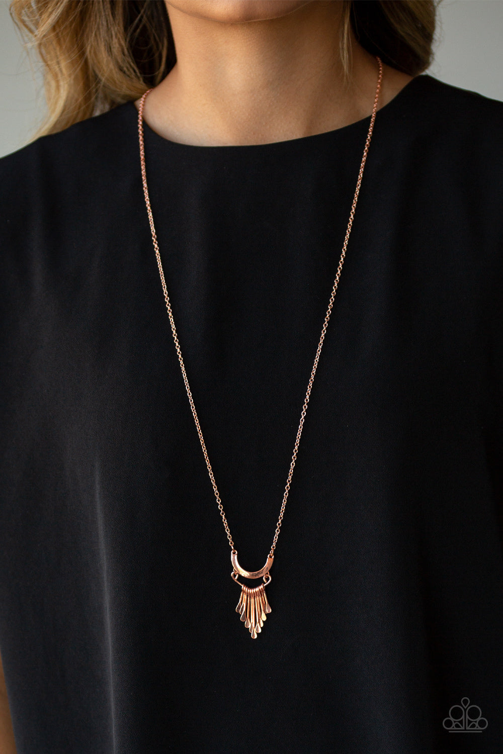 Paparazzi Trendsetting Trinket - Copper - Necklace & Earrings - $5 Jewelry with Ashley Swint