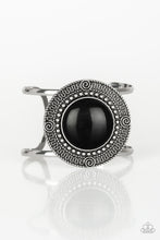 Load image into Gallery viewer, Paparazzi Tribal Pop - Black Bead - Silver Cuff Bracelet - $5 Jewelry With Ashley Swint