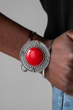 Load image into Gallery viewer, Paparazzi Tribal Pop - Red Bead - Cuff Bracelet - $5 Jewelry With Ashley Swint