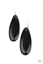 Load image into Gallery viewer, Paparazzi Tropical Ferry - Black - Wooden Teardrop Earrings - $5 Jewelry with Ashley Swint
