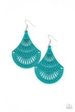 Load image into Gallery viewer, Paparazzi Tropical Tempest - Blue - Wooden Teardrop - Earrings - $5 Jewelry with Ashley Swint