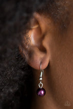 Load image into Gallery viewer, Paparazzi Unapologetic Flirt - Purple - Silver Chains - Necklace &amp; Earrings - $5 Jewelry With Ashley Swint