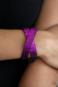 Paparazzi Under The SEQUINS - Purple / Blue - Sequin Reversible - Double Wrap Bracelet - $5 Jewelry With Ashley Swint