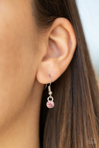 Paparazzi Unlock Your Heart - Pink Rhinestones - Key Pendant - Necklace & Earrings - $5 Jewelry with Ashley Swint