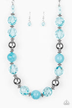 Load image into Gallery viewer, Paparazzi Very Voluminous - Blue - Crystal Beads - Silver Accents - Necklace &amp; Earrings - $5 Jewelry with Ashley Swint