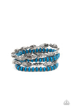 Load image into Gallery viewer, Paparazzi Wild Wonder - Blue Beads - Silver Beads - Set of 4 Bracelets - $5 Jewelry With Ashley Swint
