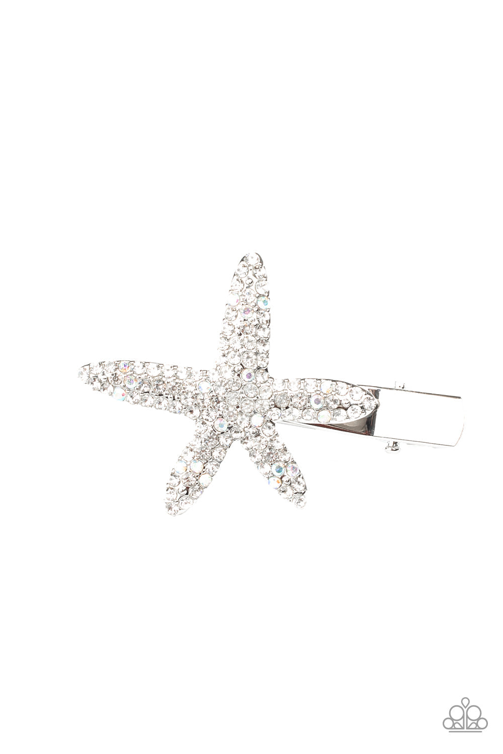 Paparazzi Wish On a STARFISH - White Rhinestones - Hair Clip - $5 Jewelry with Ashley Swint