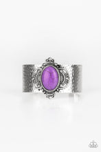 Load image into Gallery viewer, Paparazzi Yes I CANYON - Purple Stone - Silver Frame Cuff Bracelet - $5 Jewelry With Ashley Swint
