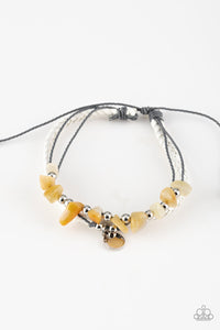 Paparazzi A PEACE Of Work - Yellow - Bracelet - $5 Jewelry With Ashley Swint