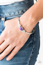 Load image into Gallery viewer, Paparazzi Apache Trail - Purple Stone - Silver cuff Bracelet - $5 Jewelry With Ashley Swint
