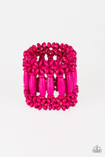 Load image into Gallery viewer, Paparazzi Barbados Beach Club - Pink Wooden Bracelet - $5 Jewelry With Ashley Swint