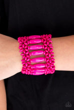 Load image into Gallery viewer, Paparazzi Barbados Beach Club - Pink Wooden Bracelet - $5 Jewelry With Ashley Swint
