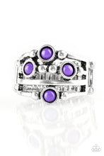 Load image into Gallery viewer, Paparazzi Beach House Party - Purple Beads - Silver Ring - $5 Jewelry With Ashley Swint