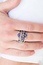 Load image into Gallery viewer, Paparazzi Beach House Party - Purple Beads - Silver Ring - $5 Jewelry With Ashley Swint