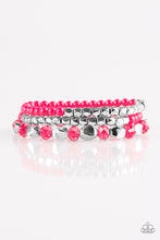 Load image into Gallery viewer, Paparazzi Beaded Bravado - Pink - Set of 3 Bracelets - $5 Jewelry With Ashley Swint