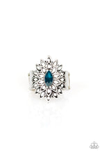 Load image into Gallery viewer, Paparazzi Blooming Fireworks - Blue Marquise Rhinestone - White Rhinestones - Ring - $5 Jewelry With Ashley Swint