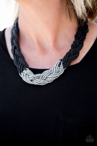 Paparazzi Brazilian Brilliance - Black Seed Bead Necklace and matching Earrings - $5 Jewelry With Ashley Swint