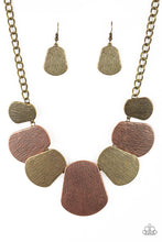 Load image into Gallery viewer, Paparazzi CAVE The Day - Multi - Copper, Brass Plates Necklace and matching Earrings - $5 Jewelry With Ashley Swint