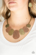 Load image into Gallery viewer, Paparazzi CAVE The Day - Multi - Copper, Brass Plates Necklace and matching Earrings - $5 Jewelry With Ashley Swint