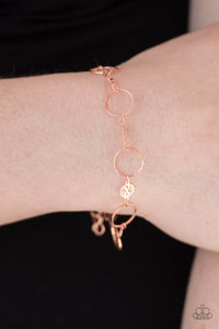 Paparazzi Dainty Delicacy - Copper - Ornate Shiny Discs - Bracelet - $5 Jewelry With Ashley Swint