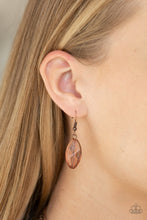 Load image into Gallery viewer, Paparazzi Fringe Fabulous - Copper - Shimmer Copper Chain Necklace and matching Earrings - $5 Jewelry With Ashley Swint