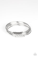Load image into Gallery viewer, Paparazzi Full Revolution - Silver - Set of 6 Bangle Bracelets - $5 Jewelry With Ashley Swint