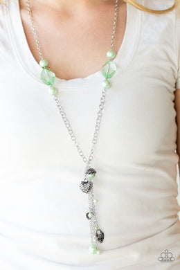 Paparazzi Heart-Stopping Harmony - Green - Necklace & Earrings - $5 Jewelry With Ashley Swint