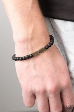 Paparazzi Lost Arrow - Brass - Lava Rock - Bead Bracelet - $5 Jewelry With Ashley Swint