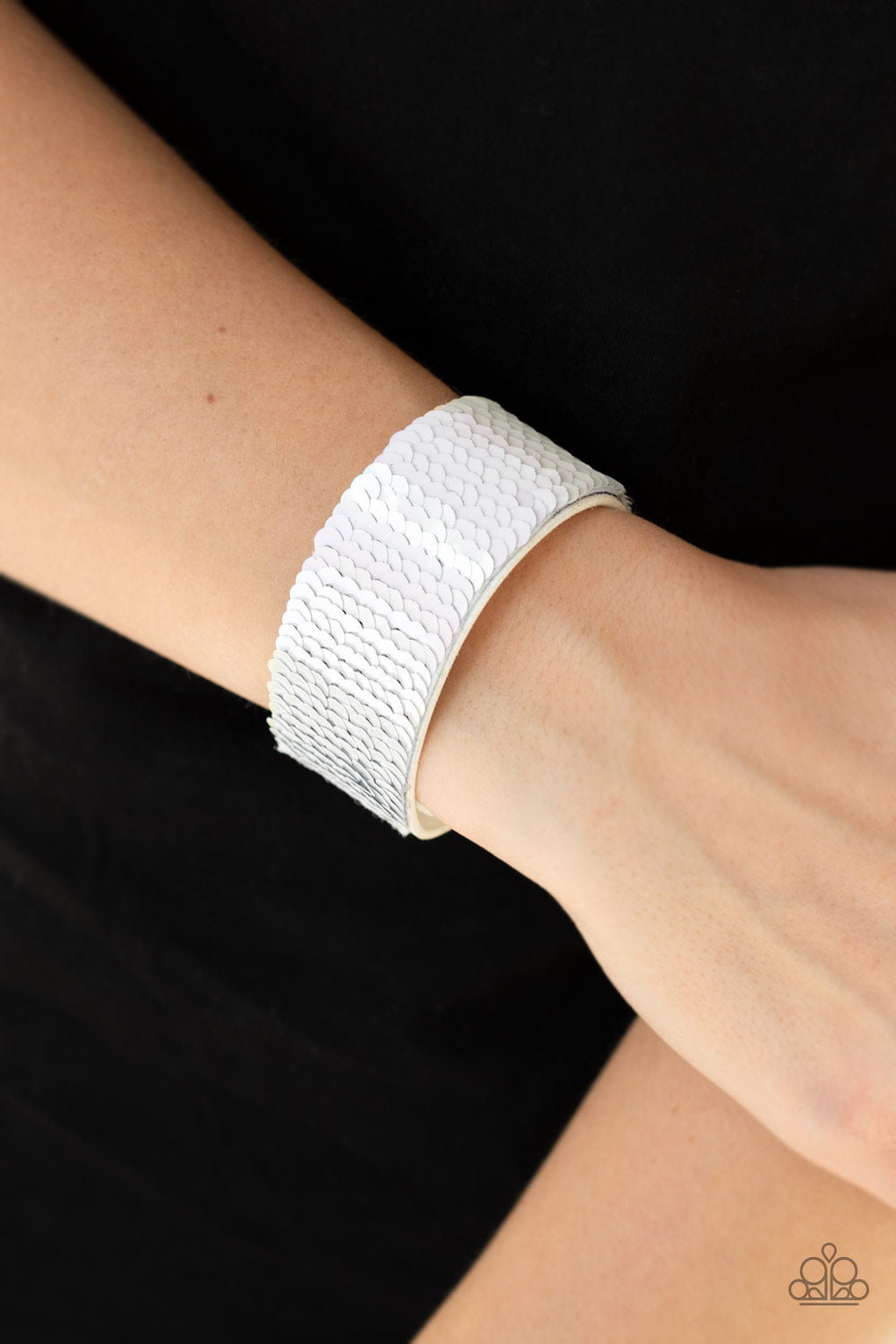 Paparazzi Mer-mazingly Mermaid - Pink / Silver Sequins - Wrap Bracelet - $5 Jewelry With Ashley Swint