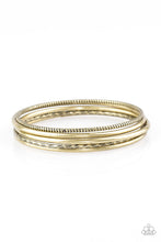 Load image into Gallery viewer, Paparazzi Mesa Mix - Brass Bangles - Set of 5 Bracelets - $5 Jewelry With Ashley Swint