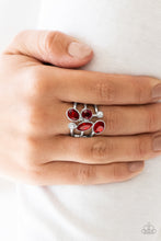 Load image into Gallery viewer, Paparazzi Metro Mingle - Red - and White Rhinestones - Ring - $5 Jewelry with Ashley Swint
