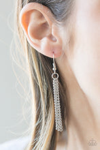 Load image into Gallery viewer, Paparazzi Midsummer Musical - Orange/Coral Filigree Pendant - Silver Necklace and matching Earrings - $5 Jewelry with Ashley Swint