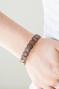 Paparazzi Montezuma Mountains - Copper - Tribal Inspired - Adjustable Bracelet - $5 Jewelry With Ashley Swint
