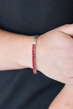 Load image into Gallery viewer, Paparazzi New Age Traveler - Red Beads - Silver Cuff Bracelet - $5 Jewelry With Ashley Swint