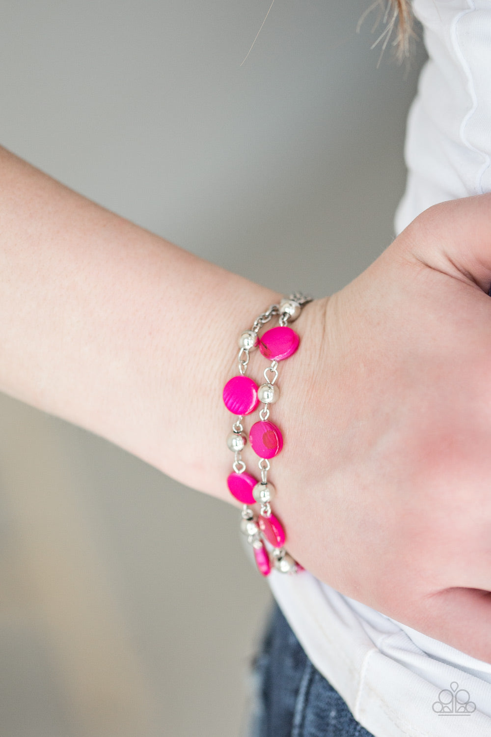 Paparazzi One BAY At A Time - Pink - Bracelet - $5 Jewelry With Ashley Swint