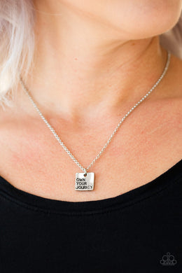 Paparazzi Own Your Journey - Silver Necklace and matching Earrings - $5 Jewelry With Ashley Swint