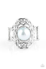Load image into Gallery viewer, Paparazzi Pearl Princess - Blue Pearl - White Rhinestones - Silver Ring - $5 Jewelry With Ashley Swint