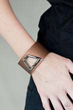 Load image into Gallery viewer, Paparazzi Power Play - Brown - Thick Leather Wrap - Bracelet - $5 Jewelry With Ashley Swint