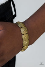 Load image into Gallery viewer, Paparazzi Radiantly Riviera - Brass - Antiqued Shimmer - Stretchy Bracelet - $5 Jewelry With Ashley Swint