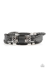 Load image into Gallery viewer, Paparazzi Run Out Of Road - Black Leather Braided Bracelet - $5 Jewelry With Ashley Swint