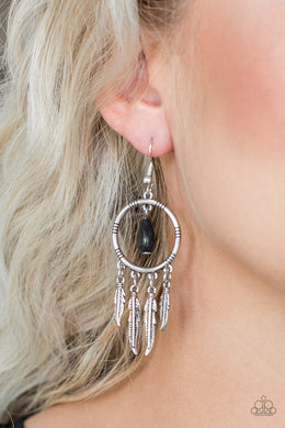 Southern Plains - Black - Earrings - $5 Jewelry With Ashley Swint