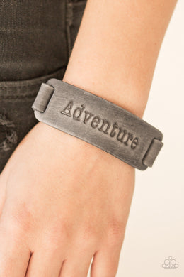 Paparazzi Take The Scenic Route - Silver Leather Bracelet - $5 Jewelry With Ashley Swint