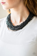 Load image into Gallery viewer, The Show Must CONGO On! - Black Seed Bead Necklace and matching Earrings - $5 Jewelry With Ashley Swint