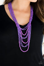Load image into Gallery viewer, Paparazzi Totally Tonga - Purple Seed Beads - Necklace and matching Earrings - $5 Jewelry With Ashley Swint