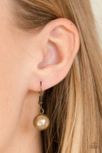 Load image into Gallery viewer, Paparazzi Wedding BELLES - Brass - Pearly Beads - Necklace &amp; Earrings - $5 Jewelry With Ashley Swint